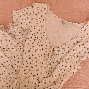 Blue Floral Print Dress